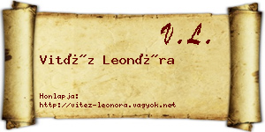 Vitéz Leonóra névjegykártya